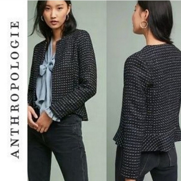 Anthropologie Tweed Peplum Jacket, XS - Picture 2 of 8